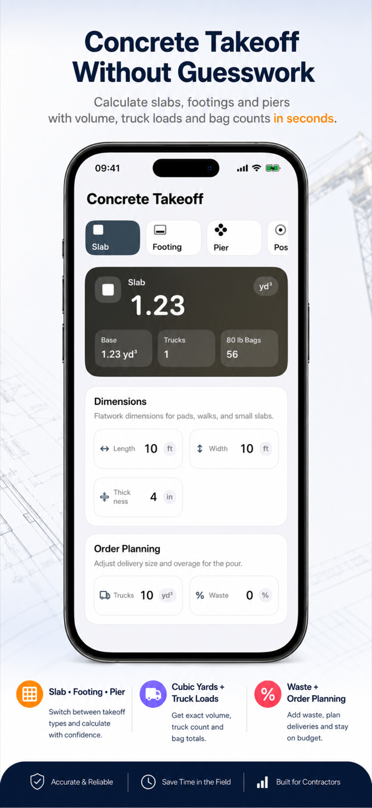 BidMeasure concrete takeoff calculator