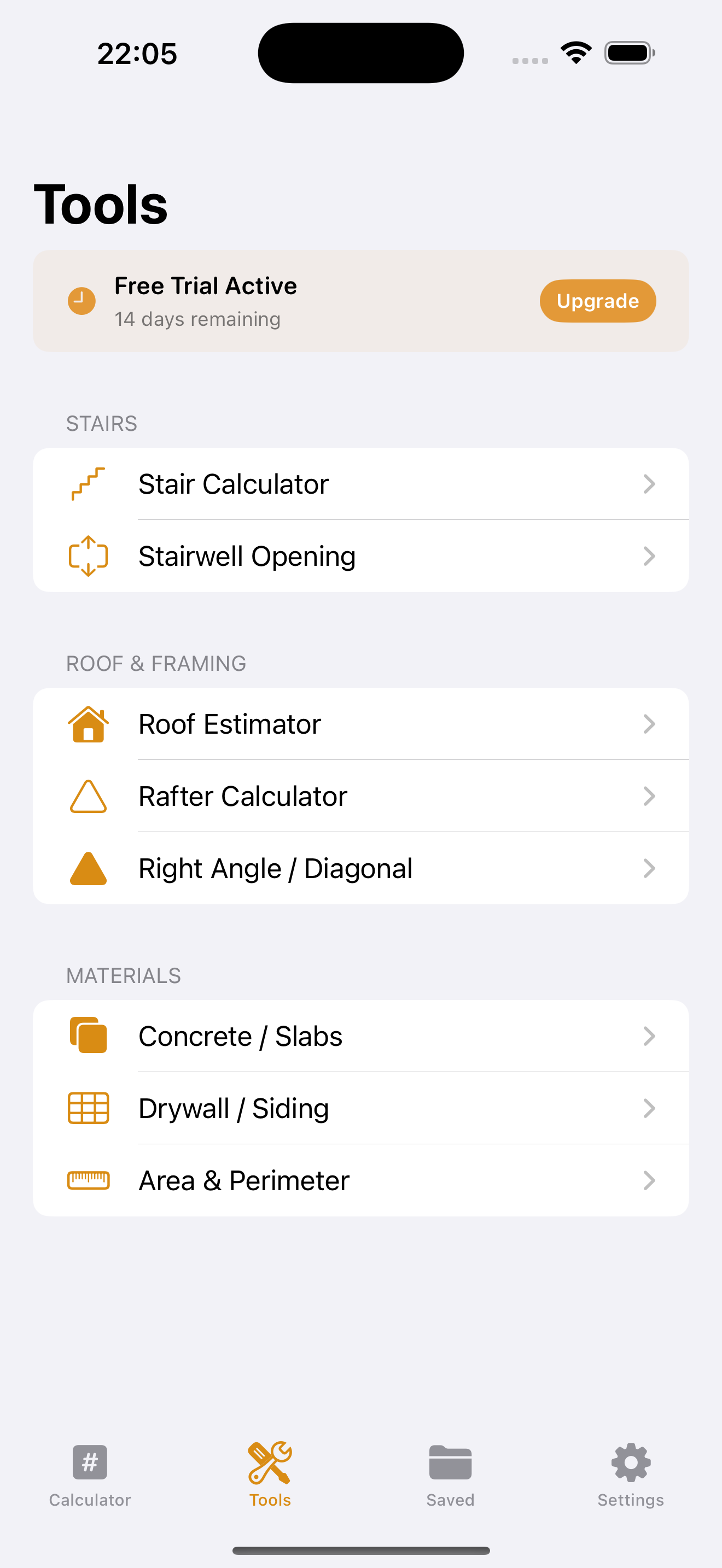 Construction Pro tools list